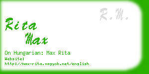 rita max business card